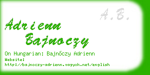adrienn bajnoczy business card